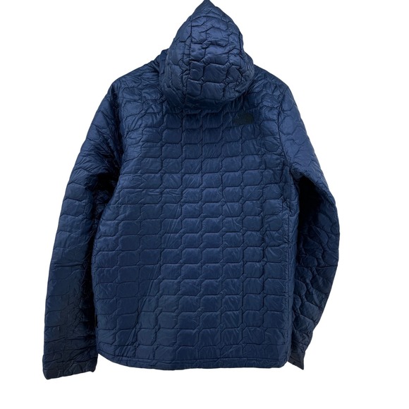 Men's The North Face ThermoBall Hooded Jacket Navy L Insulated - Picture 4 of 16